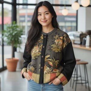 Sunshine Designs Sz S Lar Esther Ann Art-to-Wear Tailor OOAK Fiber Artist Jacket